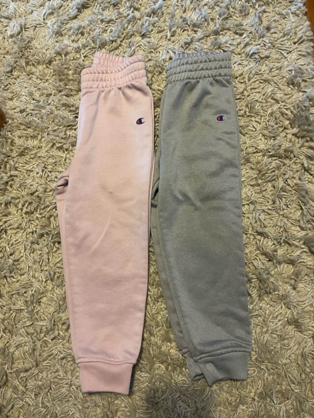 Champion Kids Pink and Gray Jogger Set - Embroidered Logo